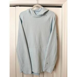 LULULEMON At Ease Waffle Hoodie Ocean Air Sz XL